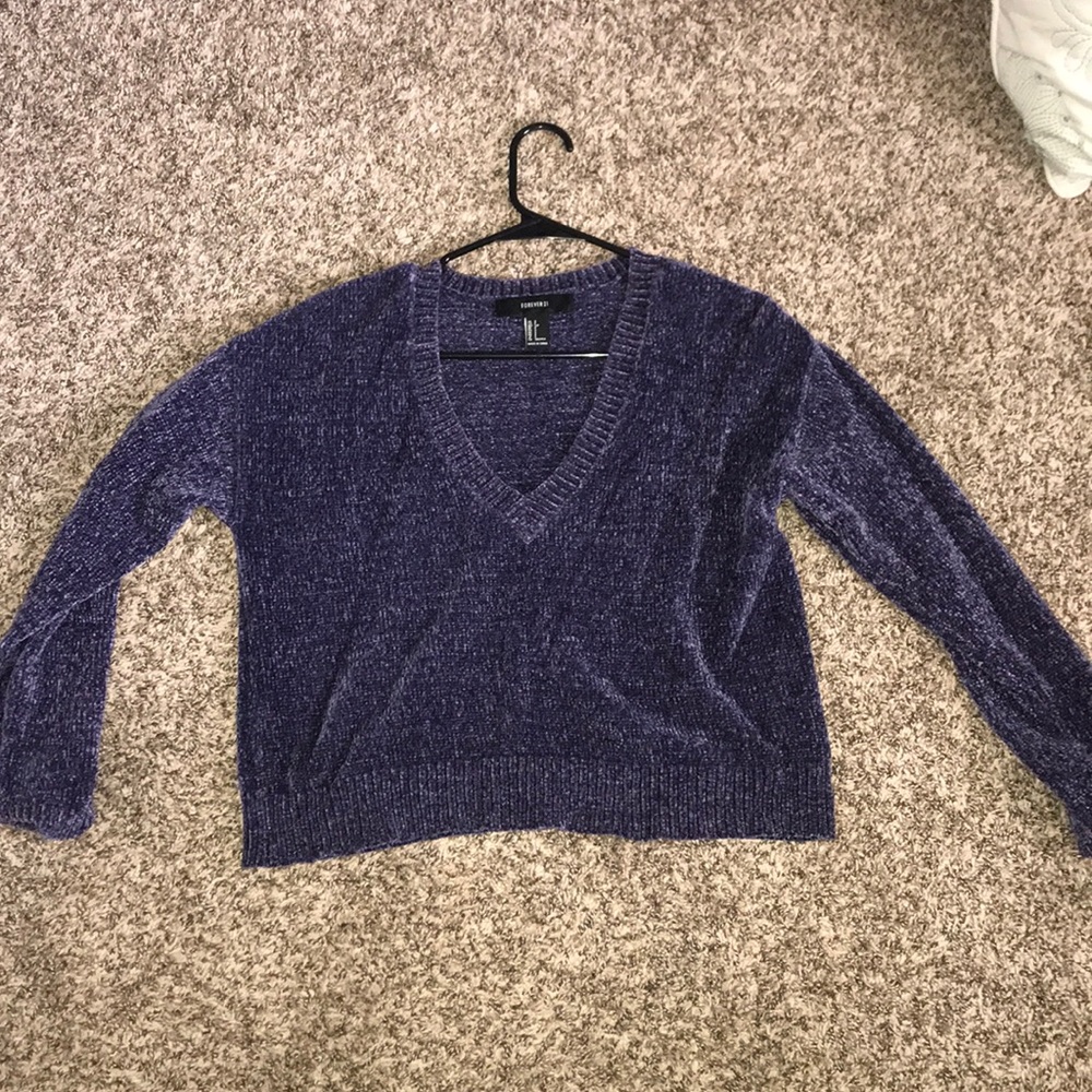Cropped Soft Purple Sweater